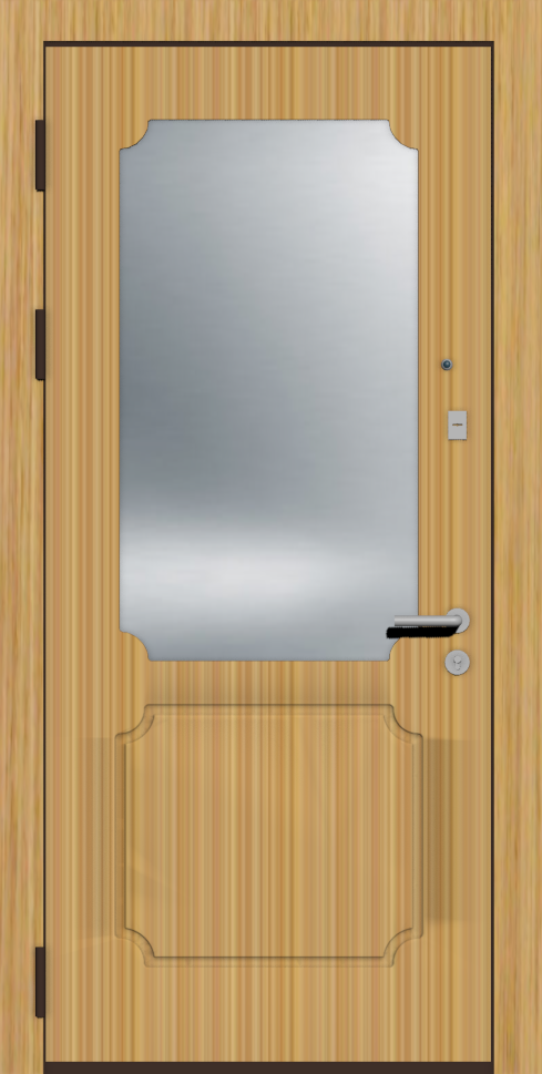 Дверная накладка дуб с зеркалом классическая